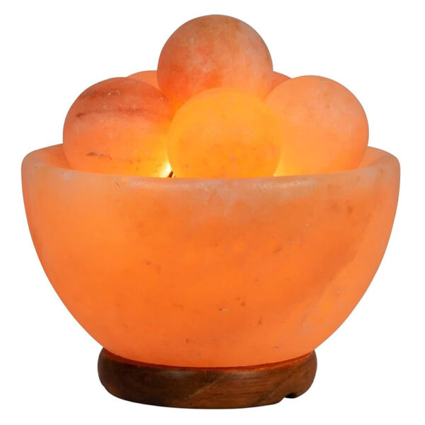 Himalayan Salt Lamp Round With Balls Fire Bowl